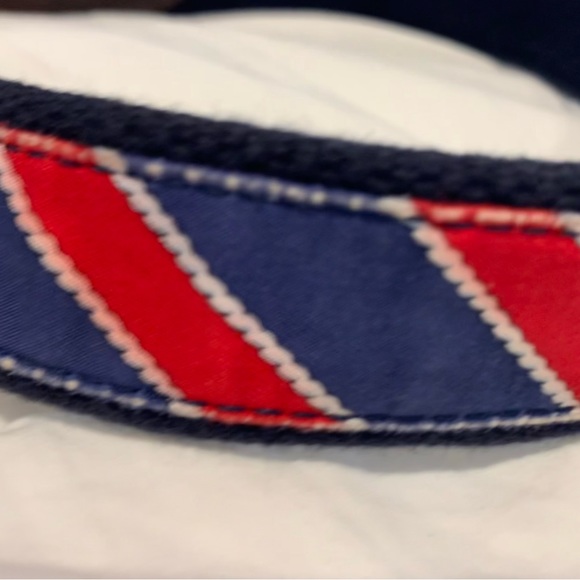 Vineyard Vines Sz 24 red blue leather belt youth boys size 24 - Picture 3 of 9